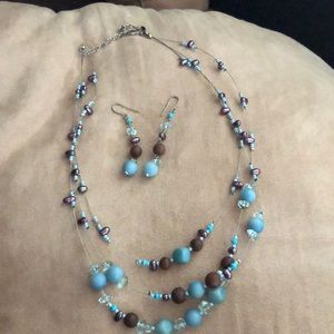 Neckless and earrings